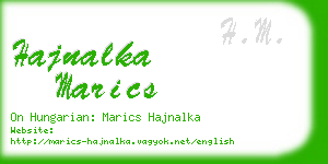 hajnalka marics business card